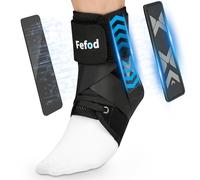 Fefod Chevillère de Maintien Renforcée, Chevillere Entorse avec Attelles et Sangle de Fixation Renforcée, Stabilise la Cheville et Prévient les Entorses, Ajustable, pour deux pieds, Unisexe