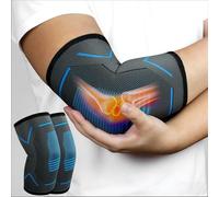 Fefod Coudière Tendinite, 2PCS Coudière de Compression Sportive Ajustable, Coudière Musculation et Épicondylite de Compression élastique, Hommes Femmes pour Soulage la Douleur Tennis Sport Gym Sport