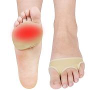 Fefod Coussinets Metatarsiens, 2PCS Coussins Avant-Pied avec Gel Semelle, Chaussure Plantaire Coussinet Pour Durillons, Semelle Anti Douleur, Demi-Chaussette pour Soulager les Métatarsalgies, Douleurs