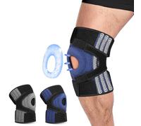 Fefod Genouillère de Sport, Réglable Genouillère Rotulienne et Ligamentaire avec 6 Stabilisateurs Latéraux et Coussinets en Gel Ouvert, Rotule-Genouillère Sport pour les Douleurs au Genou Unisex