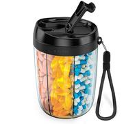 Fefod pilulier semainier 7 jours, Pilulier hebdomadaire extra large avec 6 grands compartiments, Pillulier Matin et Soir Portable, Pilulier de Voyage pour Vitamines, Huile de Poisson, Médicaments etc