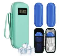 Fefod Sac pour Diabétique, Étui Refroidisseur Diabète avec 2pcs Sac De Glace en Gel, Affichage de la Température, Portable Sac Isotherme à Insuline Médicament Voyage, pour Garder Médicaments Au Froid