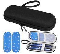 Fefod Sac pour Diabétique, Étui Refroidisseur Diabète avec 2pcs Sac De Glace en Gel Affichage de la Température, Portable Sac Isotherme à Insuline Médicament Voyage, pour Garder Médicaments Au Froid