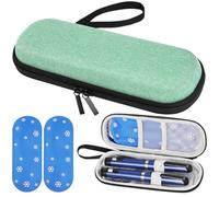 Fefod Sac pour Diabétique, Étui Refroidisseur Diabète avec 2pcs Sac De Glace en Gel Affichage de la Température, Portable Sac Isotherme à Insuline Médicament Voyage, pour Garder Médicaments Au Froid