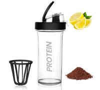 Fefod Shaker Protéiné de 500ml, Shaker à protéines avec Tamis Mélangeur Sans BPA, Bouteille shaker de protéines pour Boisson Protéinée, Compléments Alimentaires En Poudre, Gourdes de Sport