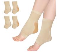 Fefod Talon Tendinite Chaussettes de Protection, 2 paires Tendon d'Achille Soutien Compression Chaussettes avec Coussinet de gel, Manchon en Gel de Compression rembourré pour Sec Fissuré,Tendinit