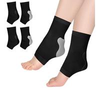 Fefod Talon Tendinite Chaussettes de Protection, 2 paires Tendon d'Achille Soutien Compression Chaussettes avec Coussinet de gel, Manchon en Gel de Compression rembourré pour Sec Fissuré,Tendinit