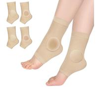 Fefod Talon Tendinite Chaussettes de Protection, 2 paires Tendon d'Achille Soutien Compression Chaussettes avec Coussinet de gel, Manchon en Gel de Compression rembourré pour Sec Fissuré,Tendinit