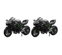 Fegtrty 2X 1:12 H2 R Moto Moulé sous Pression en Alliage Modèle Jouet Noir Ninja H2R Moto Détachable Collection Noir