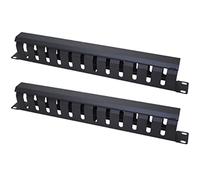 Fegtrty 2X 1U Support De Serveur Horizontal 19 Pouces De , 12 Fentes Métal Doigt Conduit Organisateur De Fil Avec Couvercle