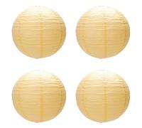 Fegtrty 4 x Abat-Jour de Lanterne en Papier Japonais Japonais pour Le Mariage, 40cm (16 Pouce) Jaune Profond