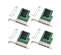 Fegtrty 4X Adaptateur de Serveur Ethernet RJ-45 à 4 Ports Carte Réseau Gigabit Interface PCI-E X1