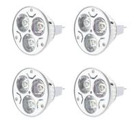 Fegtrty 4X MR16 GU5.3 12V 3X1W Ampoule Blanche Fraiche