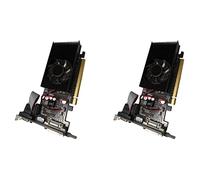 Fegtrty GT210 Lot de 2 cartes graphiques DDR2 64 bits PCIE 2.0 GPU compatibles DVI VGA