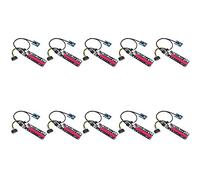 Fegtrty Lot de 10 mini PCIe vers PCI Express 16x Riser pour ordinateur portable Carte graphique externe BTC Miner MPCIe vers PCI-E