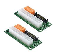 Fegtrty Lot de 2 adaptateurs d'alimentation Add2Psu avec connecteur ATX 24 broches vers 4 broches