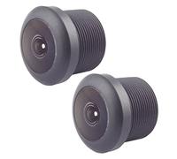 Fegtrty Lot de 2 lentilles de vidéosurveillance grand angle 170 degrés pour caméra de vidéosurveillance CCD Noir 1,8 mm