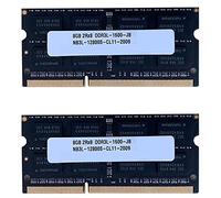Fegtrty Lot de 2 mémoires RAM DDR3 8 Go pour ordinateur portable 1600 MHz PC3-12800 1,35 V 204 broches SODIMM Support Dual Channel pour ordinateur portable AMD