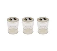 Fegtrty Lot de 3 bocaux à cornichons et olives séparés de l'humidité et du sec, pot à cornichons avec passoire, séparateur