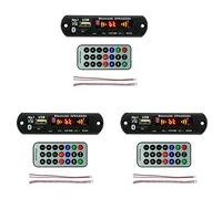 Fegtrty Lot de 3 modules USB MP3 Bluetooth 12 V MP3 WMA module audio FM AUX USB TF Radio pour voiture télécommande haut-parleur