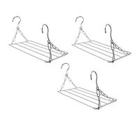 Fegtrty Lot de 3 séchoirs multifonctionnels en acier inoxydable pour suspendre vêtements, serviettes, chaussettes