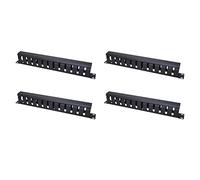 Fegtrty Lot de 4 supports de serveur horizontaux 1U de 48,3 cm, 12 fentes en métal avec couvercle