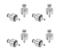 Fegtrty Lot de 8 bouchons de gazéification en acier inoxydable 304 avec embout de 1,6 cm, type de verrouillage à bille, convient aux bouteilles en PET de gazeuses