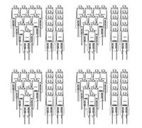 Fegtrty Lot de 80 ampoules halogènes G4 20 W 12 V 2 broches transparentes pour éclairage de cuisinière, feux de signalisation, rail