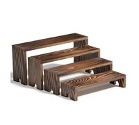 Fegtrtyoa 1 Ensemble de Grands Présentoirs à Étages en Bois pour Vendeurs, Événements, Présentoir à Cupcakes Empilable en Bois, Décoration de Ferme