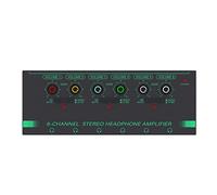 Fegtrtyoa 1 PCS 6 Canaux Stéréo Casque Amplificateur Mini Portable Répartiteur D'Écouteurs pour Studio D'Enregistrement, Vert