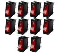 Fegtrtyoa 10 PCS KCD3-101N Interrupteur à Bascule à 3 Bornes Interrupteur à Bascule pour Les Cuisinières à Riz Électrique et Les Petits Appareils Rouges