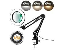 Fegtrtyoa 10x Maginier de Bureau Réparation de Lampe de la Lampe LICENCE LECTURE CLOSE FOR CRAFT Hobby Réparation des Ongles Lire des Œuvres Close (Noir, Pince) Maîtrise Éclairée Mains pour L'A