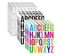 Fegtrtyoa 12 Feuilles D'Autocollants Lettres, 312 Autocollants Alphabet Imperméables, Kit de Lettres Autocollantes de 5 cm, Autocollants Lettres en Vinyle