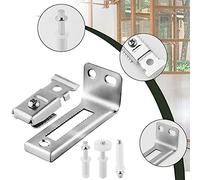 Fegtrtyoa 2 Paquets de Quincaillerie pour Porte Pliante Contiennent des Supports de Pivot Supérieur et Inférieur et une Roue de Guidage