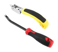 Fegtrtyoa 2 Pièces Arrache-Agrafes Robuste Arrache-Agrafes Outil Extracteur D'Agrafes Agrafeuse de Rembourrage Extracteur Lève-Agrafeuse pour Tapis, Bois, Sol, Meubles, Construction Demande des Client