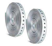 Fegtrtyoa 2 Rouleaux Sangle de Tuyau en Métal Galvanisé avec Tramming Flexible Du Trou pour Support de Tuyau