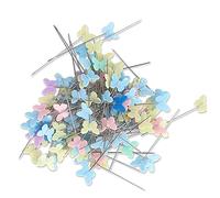 Fegtrtyoa 200 PièCes 2 Pouces éPingles à Coudre TêTe Plate éPingles Droites TêTe Papillon éPingles à Coudre pour Projets de Bricolage CouturièRe DéCoration