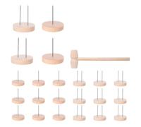 Fegtrtyoa 24 Pcs Crochet Doll Stand - Support en Bois pour Poupées pour Les Animaux en Crochet Positif, Support de Base pour Les Figurines de Poupées