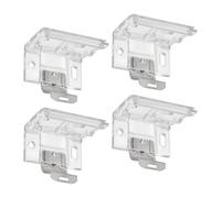 Fegtrtyoa 4 PCS Supports de Remplacement PVC Ombres Plissées en Nid D'Abeille Support de Store Fenêtre Rail Supérieur & Sans Cordon Nid D'Abeille pour Stores Sans Cordon Clip en Métal
