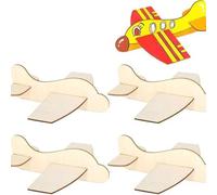 Fegtrtyoa 4 Pièces Avion en Bois Vierge Assembler Avion Jouet Balsa Avions Assembler Avion Avion Modèle Enfants Avion