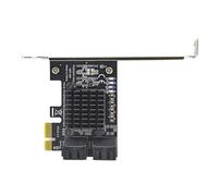 Fegtrtyoa 4 Ports III PCIE Expansion Carte ASM1064 Chip 6 Gbps Carte D'Adaptateur SSD