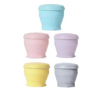 Fegtrtyoa 5 Gobelets de Voyage Pliables en Silicone, 170 ML, Gobelets de Camping Pliables en Silicone avec Couvercles, Gobelets Pliables pour Eau Potable