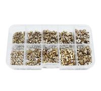 Fegtrtyoa 520 Pièces M2 M2.5 M3 Filetage Métrique Moleté en Laiton Insert Fileté Kit D'Assortiment D'Écrous Intégrés