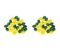 Fegtrtyoa 56 Pièces Citrons Artificiels et Faux Fruits Décoratifs Faux Agrumes Décorations Artificielles pour La Cuisine à Domicile