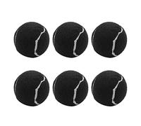 Fegtrtyoa 6 PièCes SéRies/Paquet Balles de Tennis Balles D'EntraîNement éLastiques RéSistantes à l'usure 66Mm Dames DéButants Pratiquent La Balle de Tennis, Noir