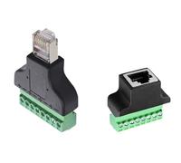 Fegtrtyoa Adaptateur Réseau RJ45 Mâle à Bornes à Vis 8 Broches pour Câble Internet Accessoires DVR Connecteur Prise RJ45