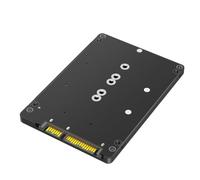 Fegtrtyoa Adaptateur SSD 2 en 1 Combinant M.2 NGFF Key B et MSATA vers 2,5 Pouces SATA 3 Adaptateur Convertisseur Boîtier SSD Externe