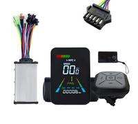 Fegtrtyoa Affichage LCD NFC Vélos Électriques Trottinettes Électriques Interface UART Compteur de Vitesse Couleur 24V/36V/48V/60V+ Contrôleur 36V/48V 350W SM5PIN