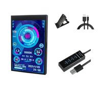 Fegtrtyoa AIDA64 Type-C Écran Mini IPS de 3,5 Pouces avec Moniteur LCD à 4 Ports USB HUB pour Affichage de Données CPU GPU RAM HDD A