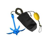 Fegtrtyoa Ancre à Grappin à 4 Mâchoires, 1,5 Kg, Ancre Pliable en Aluminium pour Kayaks, Canoës, Dériveurs, Corde Marine avec Flotteur.